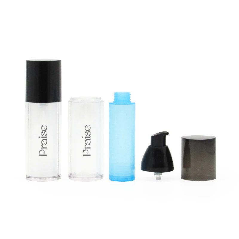30ml empty can be filled high - grade vacuum lotion bottle triangle double - wall cosmetic plastic air - free pump bottle