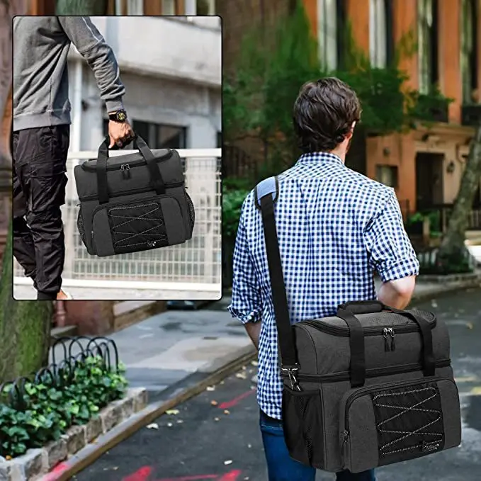 Factory Customisable Indoor Sport Storage Tote Two 2 Ball Bowling Bag with Padded