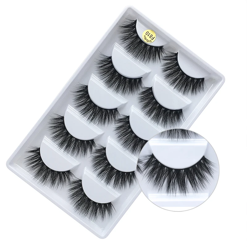 
5 pairs eye lashes vendor wholesale eyelashes 3d faux mink 