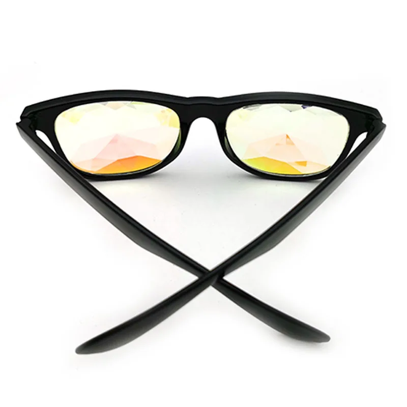 2023 Hot Fashion Glasses Rave Men Women Square Shape Kaleidoscope Sunglasses Party Psychedelic Prism Refractive Lens  Sunglasses