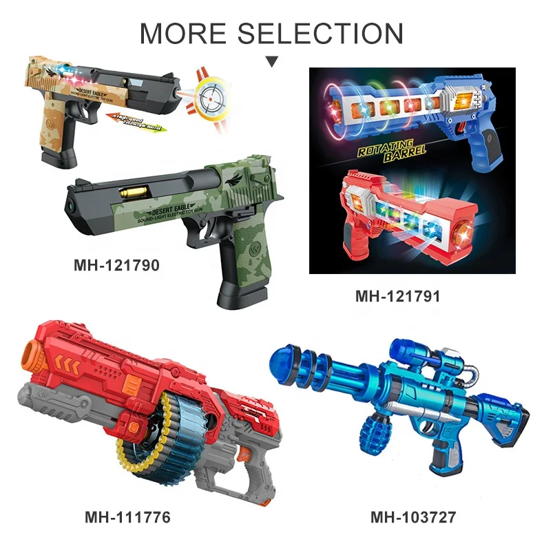 Kids plastic gun toy cheap electric shake toy guns with light and music, projection function
