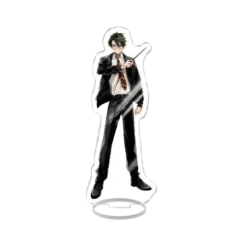 Custom Plastic Cartoon Character Keychain Flowing Sand led Magnetic Clear Acrylic Standee Display