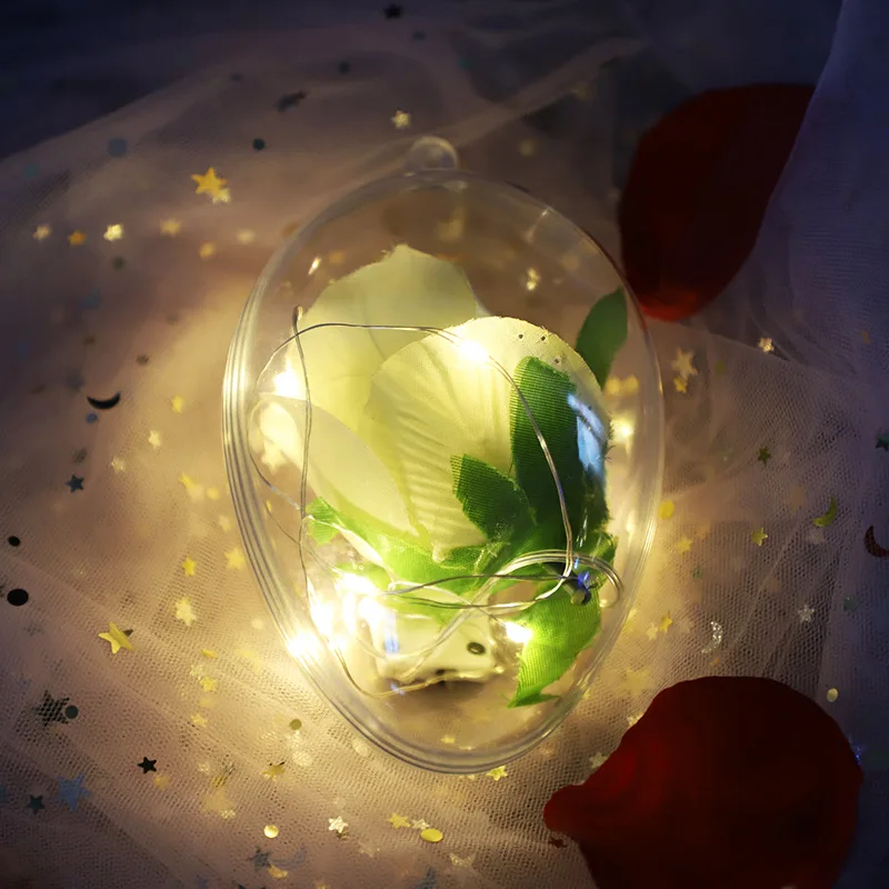 Wholesale Plastic Transparent Egg Shape Ball Box Chocolate Candy Box Wedding Party Favor Gifts Package Box