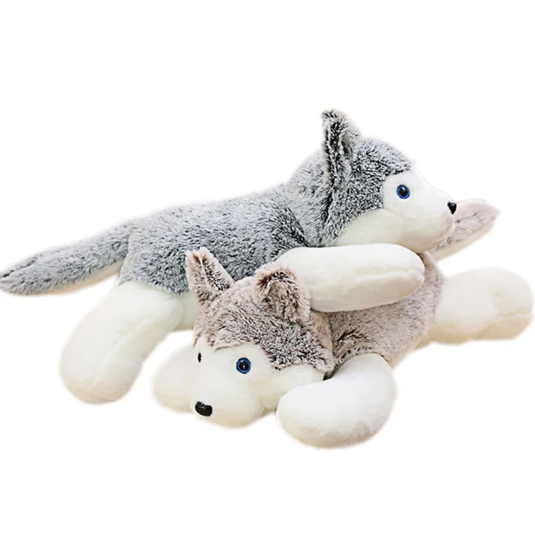 Husky Doll Plush Toy Pillow Prone Dog Cute Girl Doll Sleeping With Birthday Presents.
