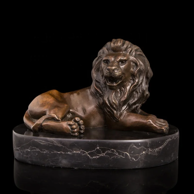 2022 Top Sale Indoor Bronze Lion Statue Wholesale High Quality Brass Copper Metal Statue For Home Garden Decor Statue