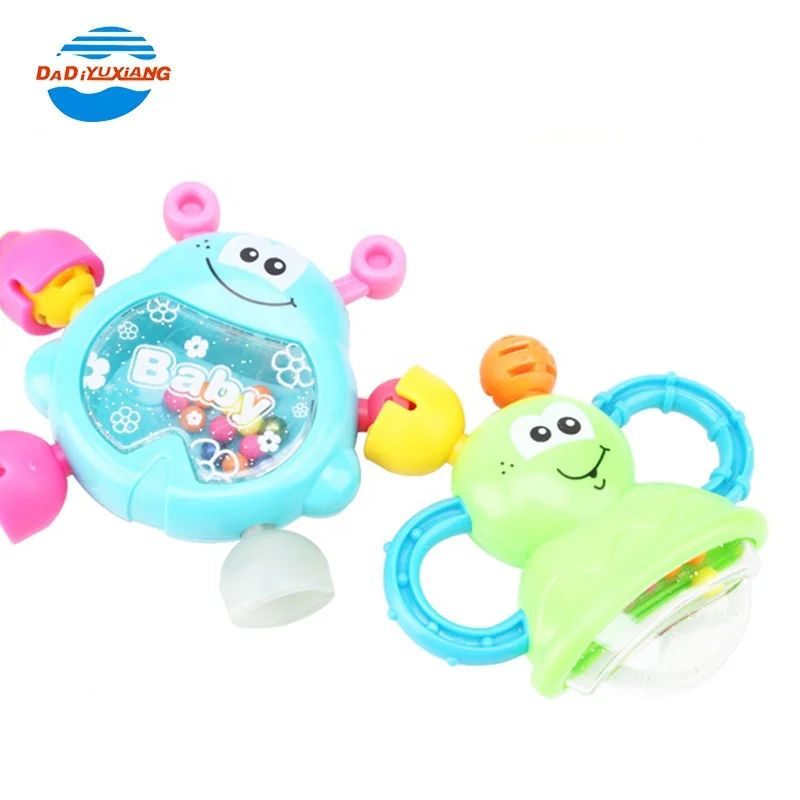 funny plastic hand bell toys shake baby rattle rings for sale
