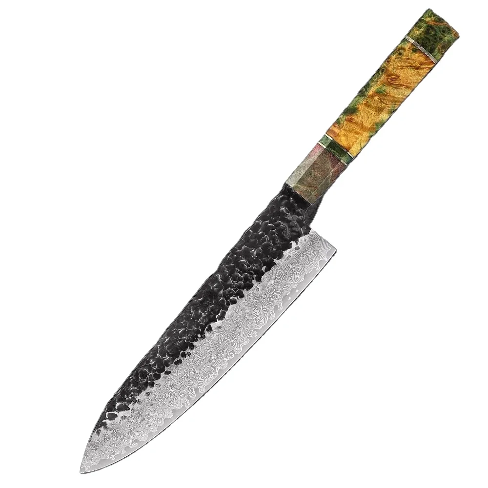 Damascus Chef Knife Professional 8 Inch Japanese Chefs Kitchen Knife Vg10 67 Layers Damascus Steel knife with Sheath