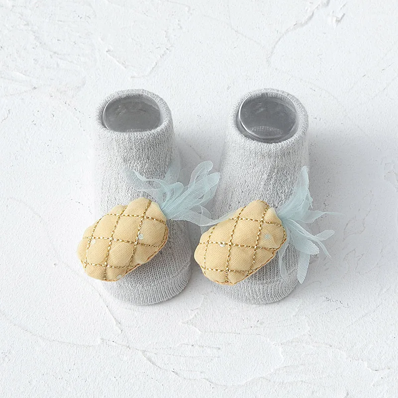 2023 Custom Summer Breathable Teddy Bear Socks Baby Strap Walking Baby Grip Socks Anti-Slip Baby Socks 6-12 Months