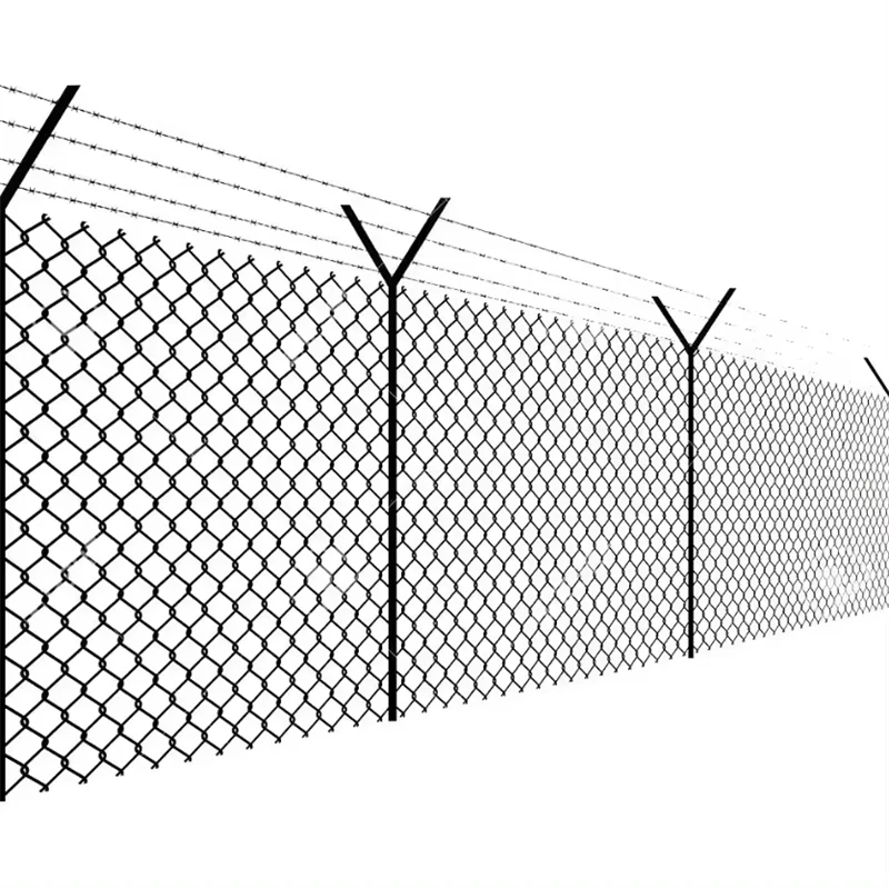Cheap Industry Used Heavy Duty Galvanized Cyclone Wire Diamond Shape Mesh Chain Link Fence