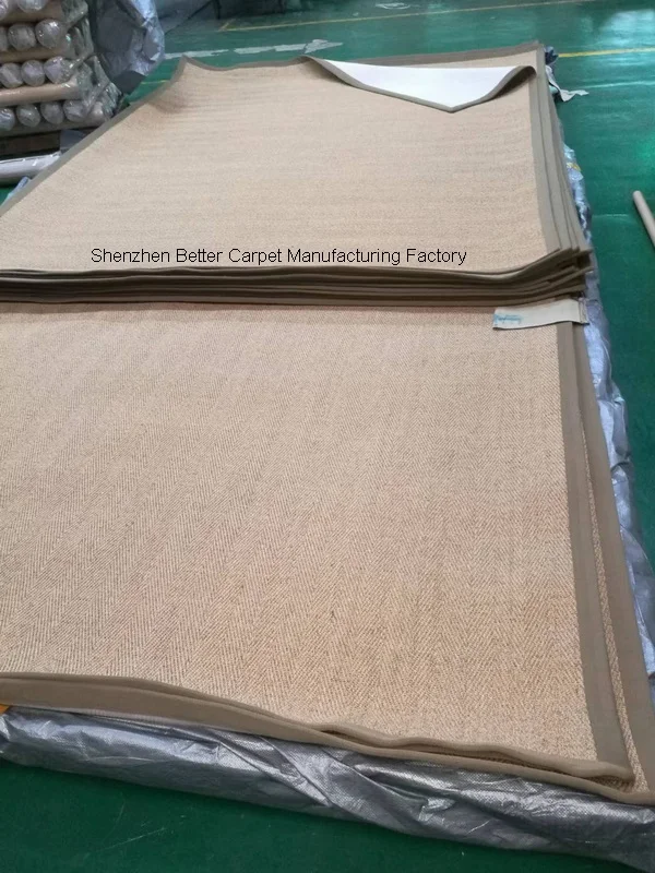 Customization Natural Sisal fibre carpet New Chinesestyle large living room grass woven solidcolor tatami yellow linen floor mat