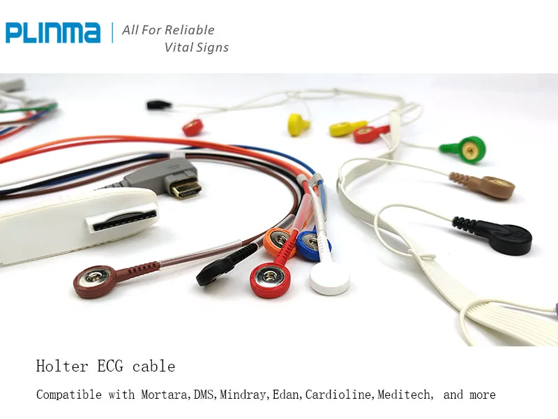 Holter ECG cable snap 5 leads wire Compatible with Philips Telemetry monitoring