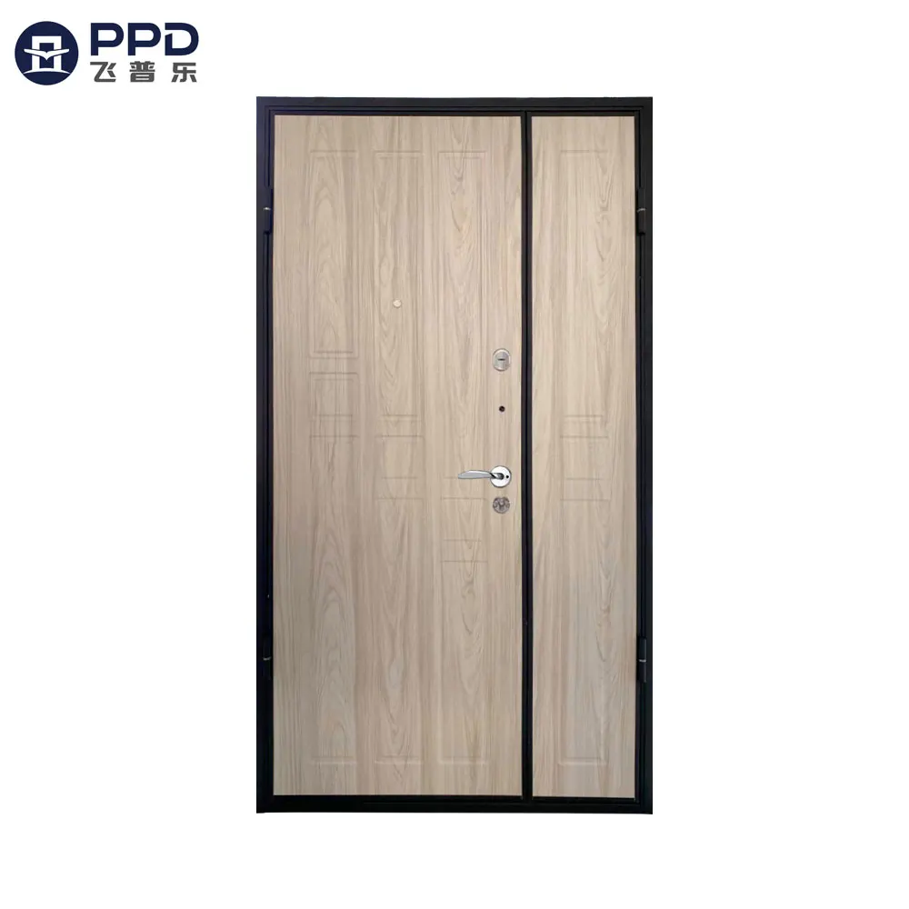 Modern Apartment Residential Entrance Russian Steel Single Door Factory Latest Design Security House Main Steel Doors