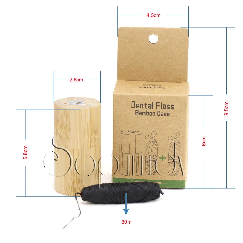 Eco Dental Floss Natural Corn Floss Zero Waste Bamboo Charcoal Vegan Eco Friendly Dental Floss