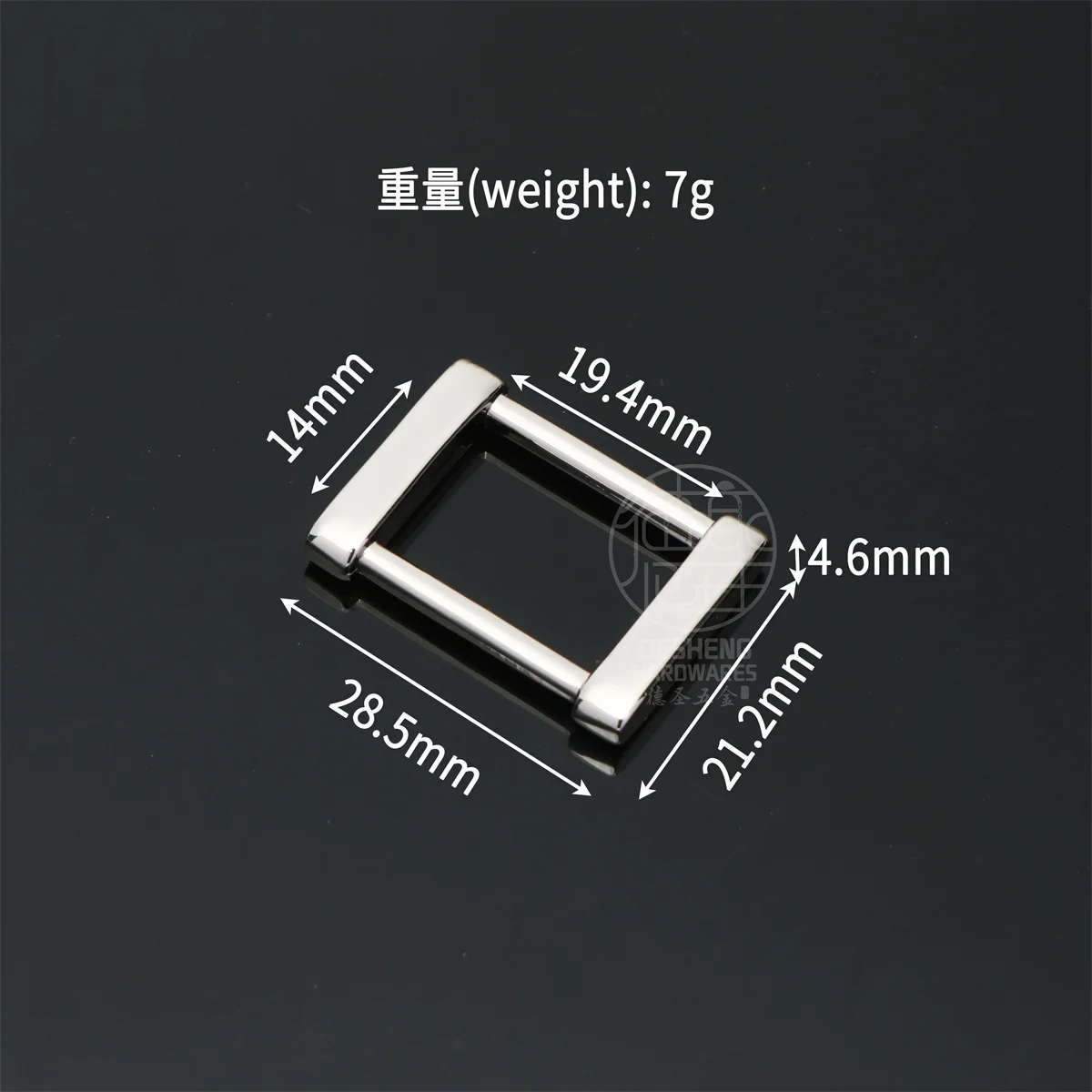 Handbag Accessories Metal Square Buckle Ring For Women Bag Strap 19mm Clothes Connector Buckle Ring