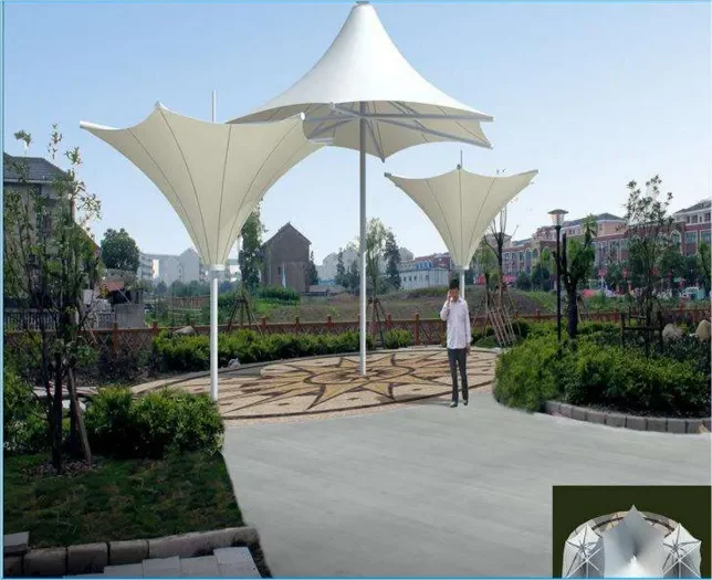 Современная высокопрочная Водонепроницаемая тканевая мембранная зонтик для использования на открытом воздухе в парке архитектурная мембрана