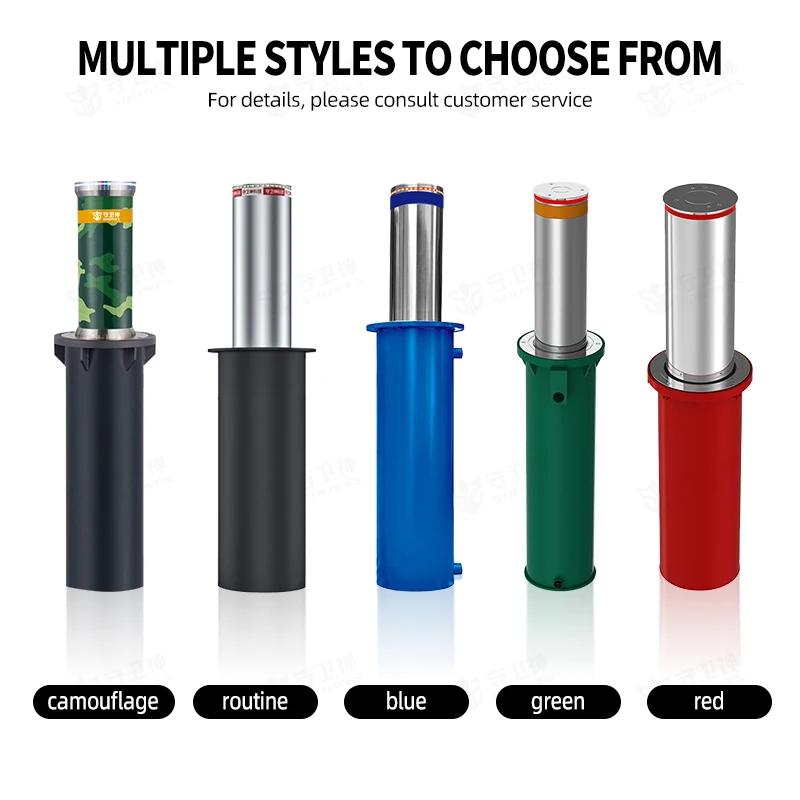 SWS Automatic Retractable Hydraulic Bollards Post Car Parking Bollard Stainless Steel Driveway Residential Automatic Bollard