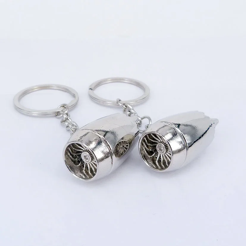 Creative Aircraft Engine Keychain Airplane Gifts Personality Key Pendant Car Keychain Metal Zinc Alloy Customized Die Casting