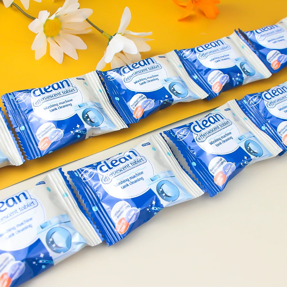 Custom Logo Package Washing Machine Drum Cleaner Deep Cleaning Remove Stain Washing Machine Cleaner Effervescent Tablets