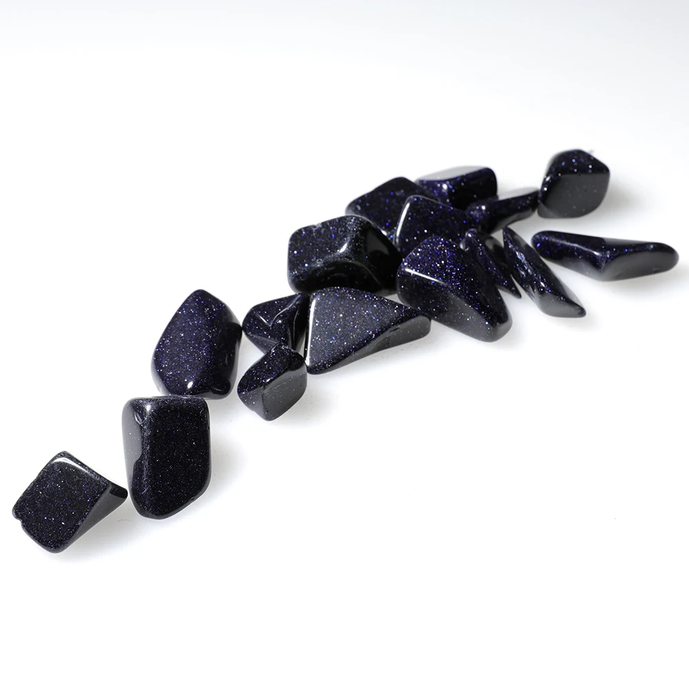 Natural Blue Sandstone Gravel Beads Irregular Undrilled Healing Stone For Jewelry Making Fish Tank Bonsai Decoration Garden