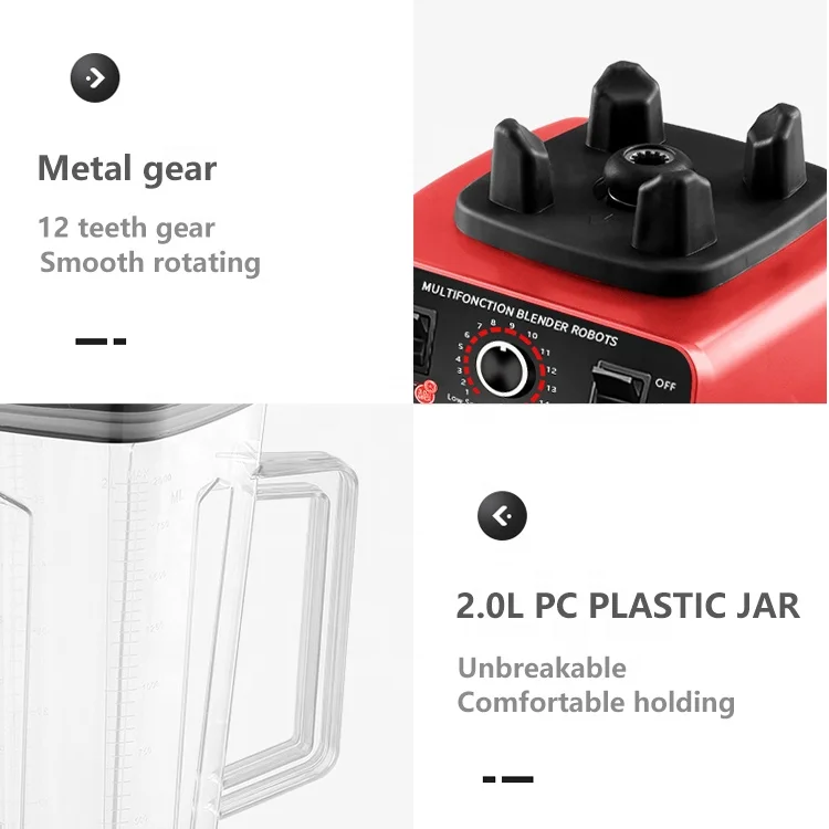 Ready goods  2 cups SILVER CREST 9525 motor 5500W commercial blender SC-1589