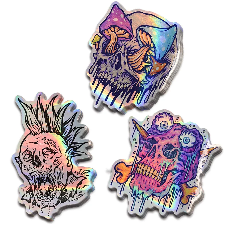 Custom Stickers Waterproof Vinyl Pvc Clear Glitter Die Cut Anime Vinyl  Holographic Sticker