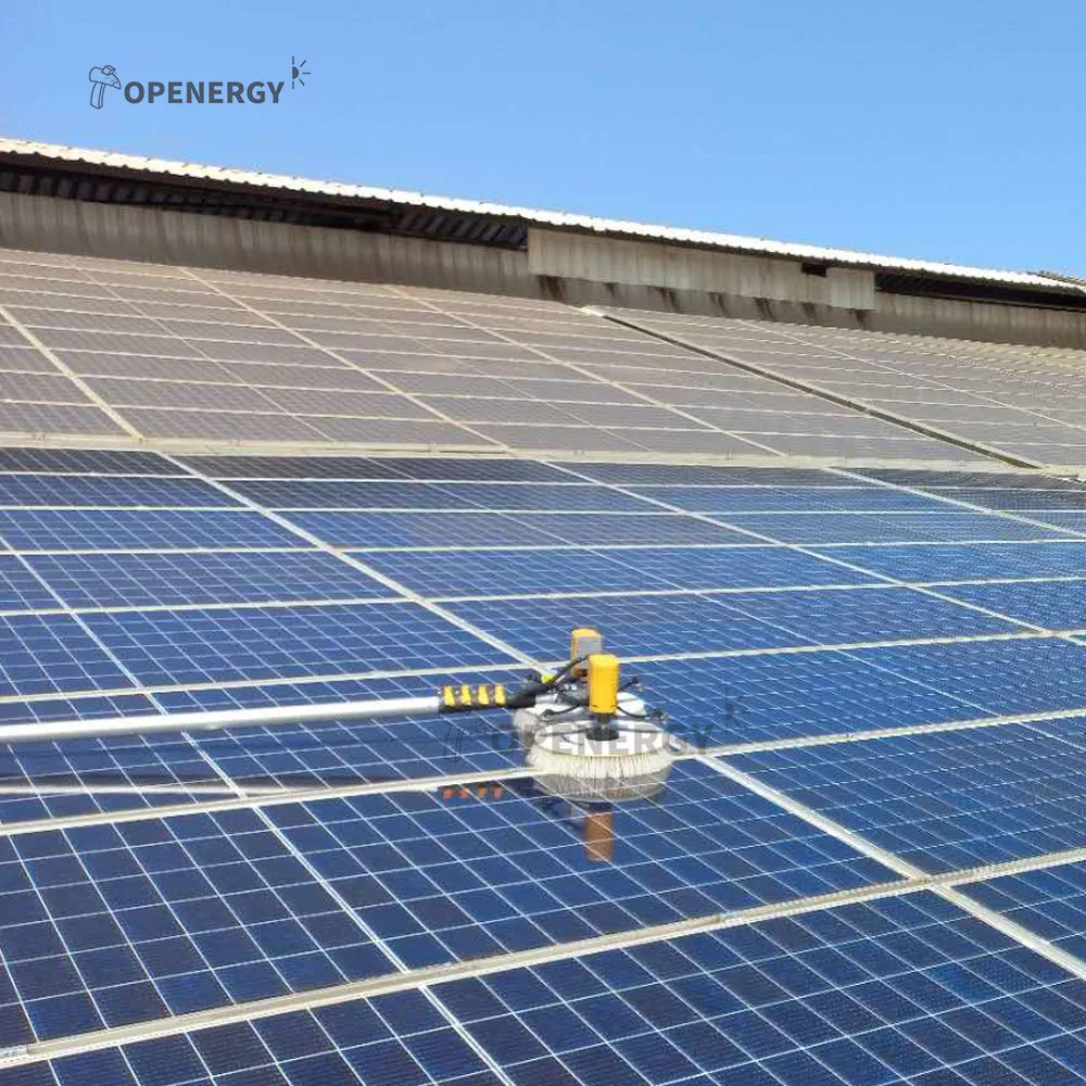 7.5m aluminum telescopic brush to cleaning solar panels photovoltaic solar panel hydraulic brush