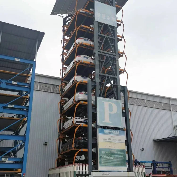 Small area occupation automatic circulation vertical rotary parking lift system