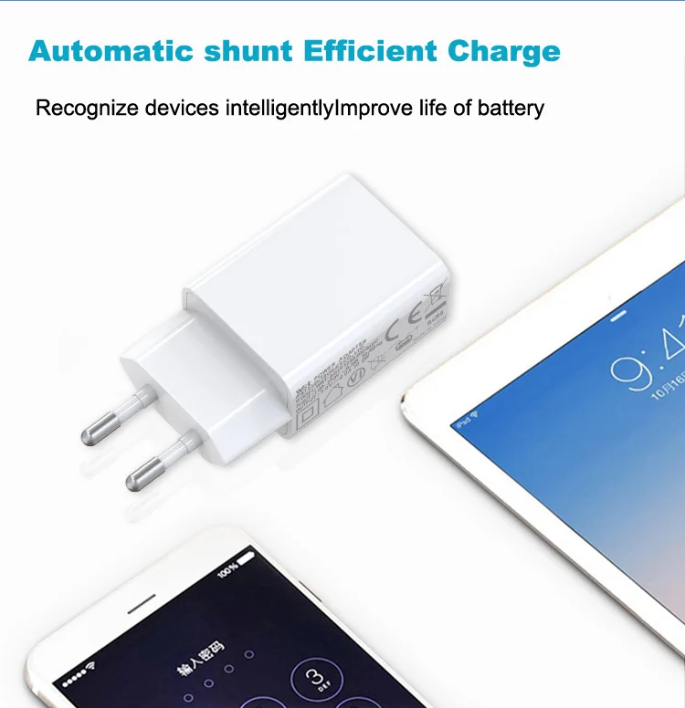 Wholesales Eu Us 5v 2a 2.1a Fast Charging Adapter Wall Charger Usb Charger For Android Phones