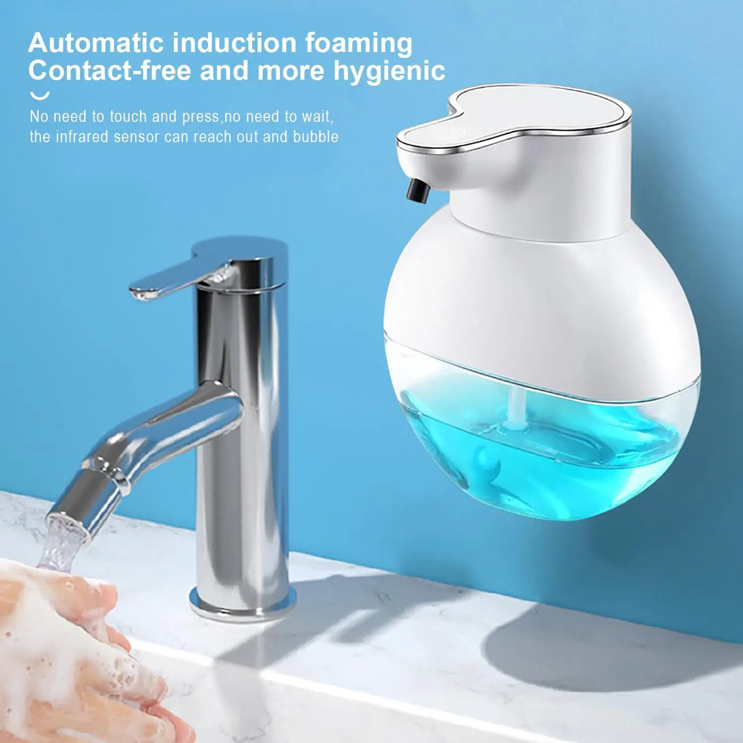 Smart Automatic Foam Soap Dispenser Battery-Powered Wall-Mounted Hand Washing Machine for Household and Hotel Use