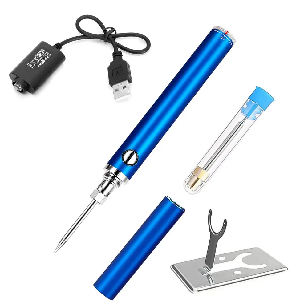 5V 15W 8W wireless mini usb battery powered rechargeable electric portable usb soldering Iron pen set 510 Interface