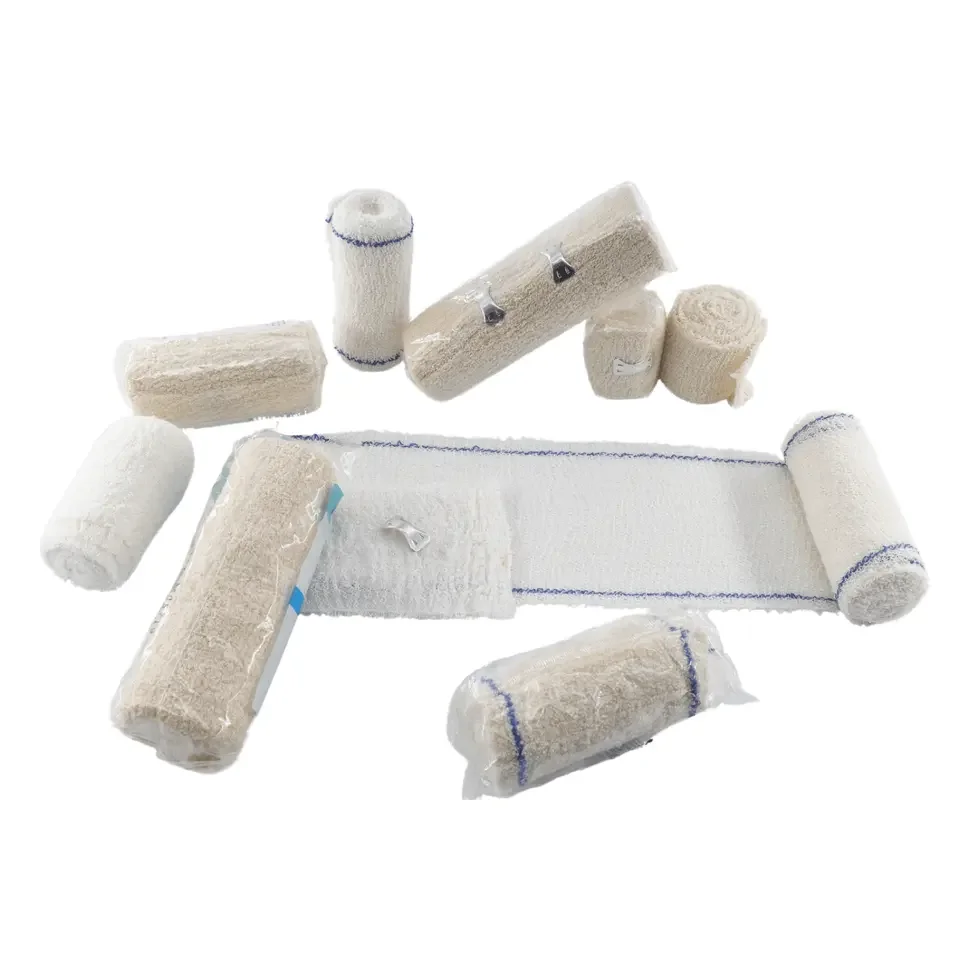 Anthrive Factory Wholesale Spandex Cotton Crepe Bandage Bleached Elastic Crepe Bandage With Aluminum Clip