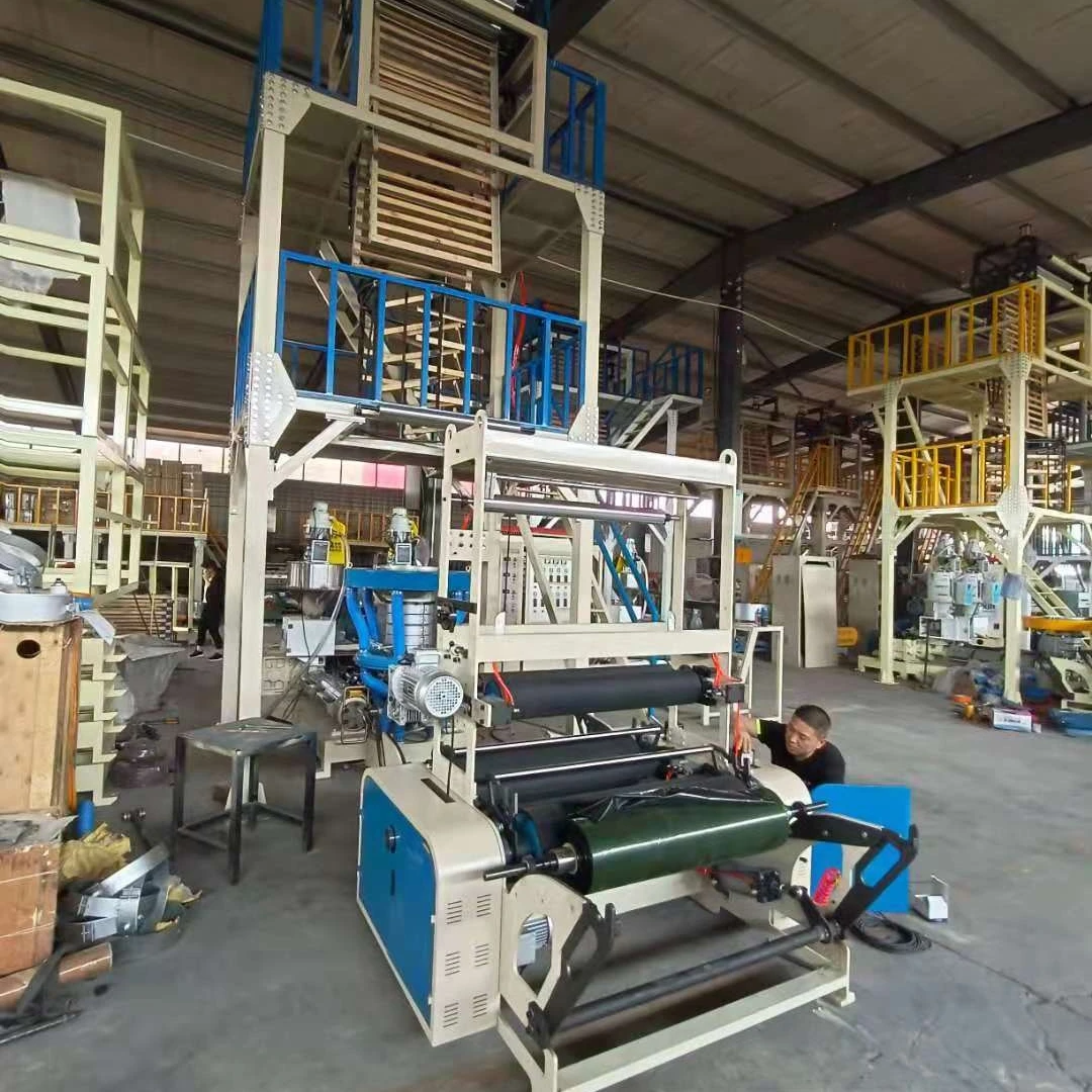 Two side with double color film blowing machine/ Courier Bag blown film production line