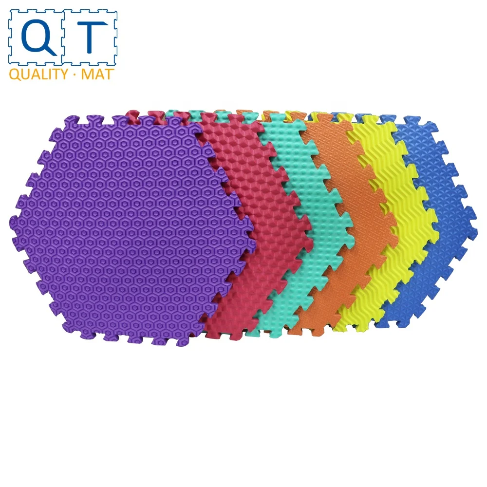 QT MAT EVA Foam Hexagon Puzzle Floor Tile Mat