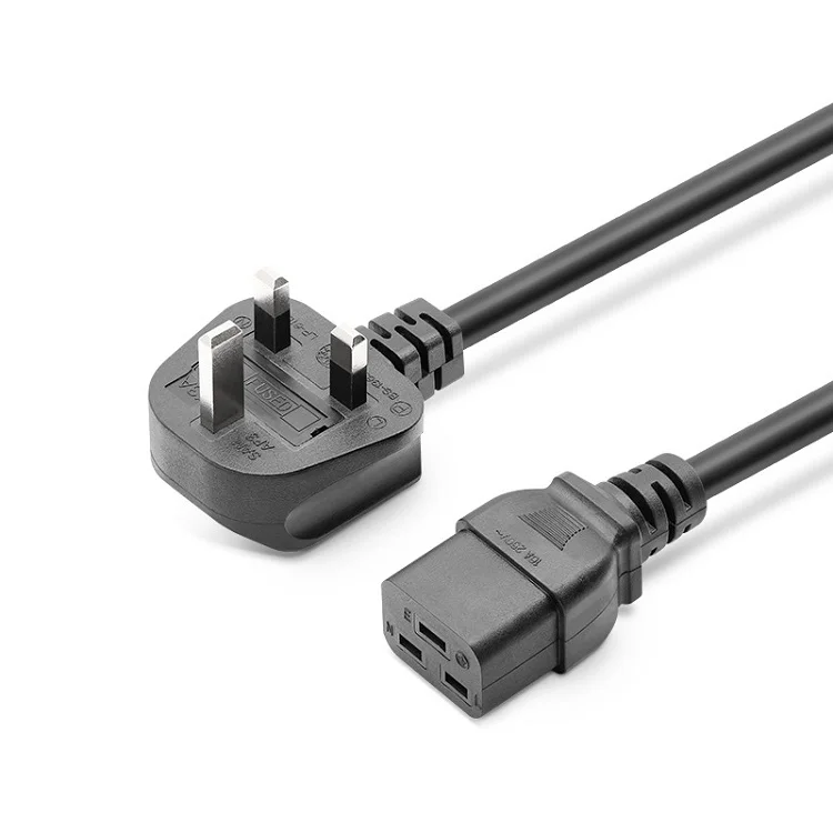 Китайский заводской индивидуальный шнур питания PDU с гнездовой вилкой C19 длина 6 футов/1,8 м Шнур питания Великобритании