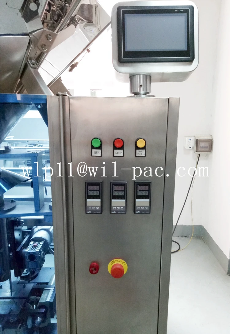 Auto 10 heads multihead weigher filling packing machine for chips snack