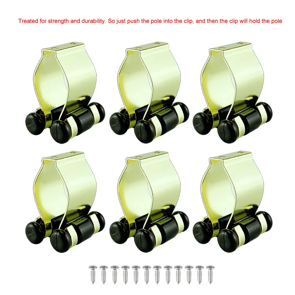 Guaranteed Quality Proper Price Gold-plated Metal Wall-mounted Fishing Rod Holder Fishing Rod Display Storage Bracket