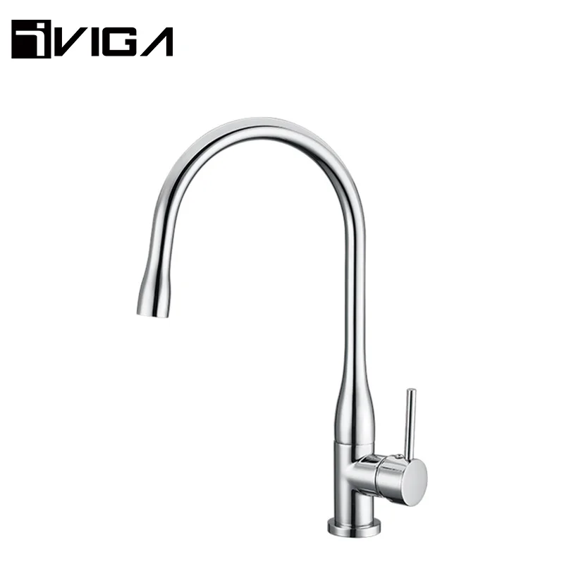 Modern High Quality Matt Black Brass Metal Mixer Taps Kitchen Sink Faucet