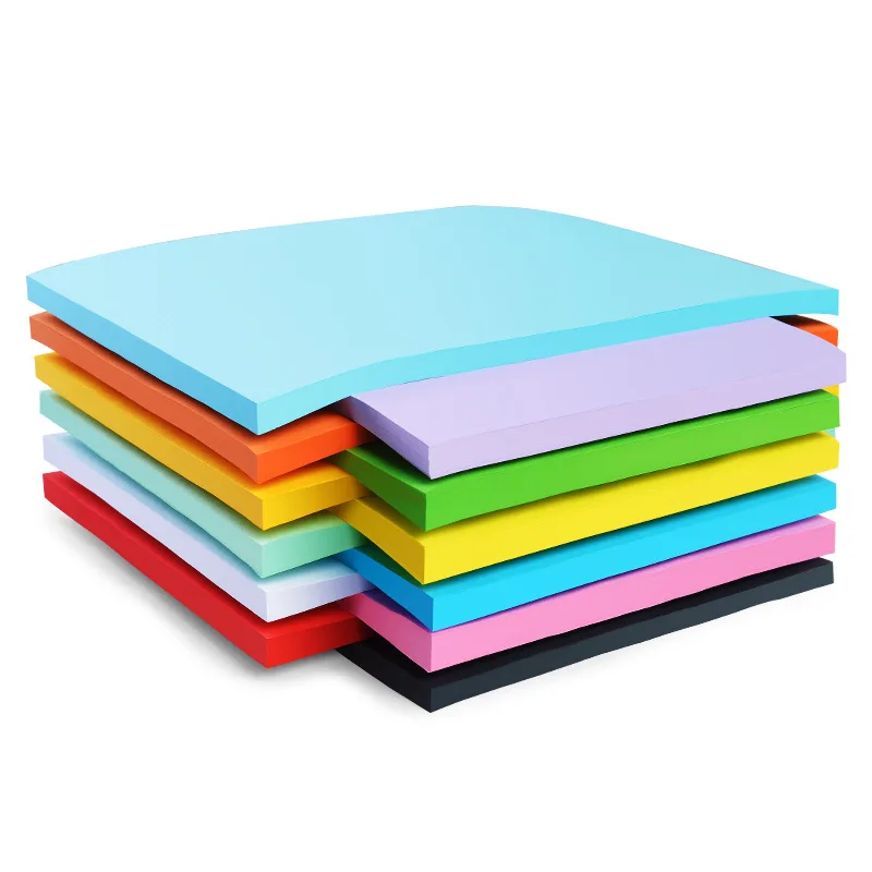 Ever bright 70g 80g copy paper colorful origami paper 100% wood pulp color paper for handcraft