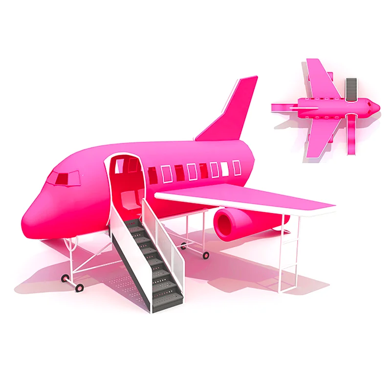 Custom airplane Aircraft Amusement rides children play set outdoor playground slide for kids