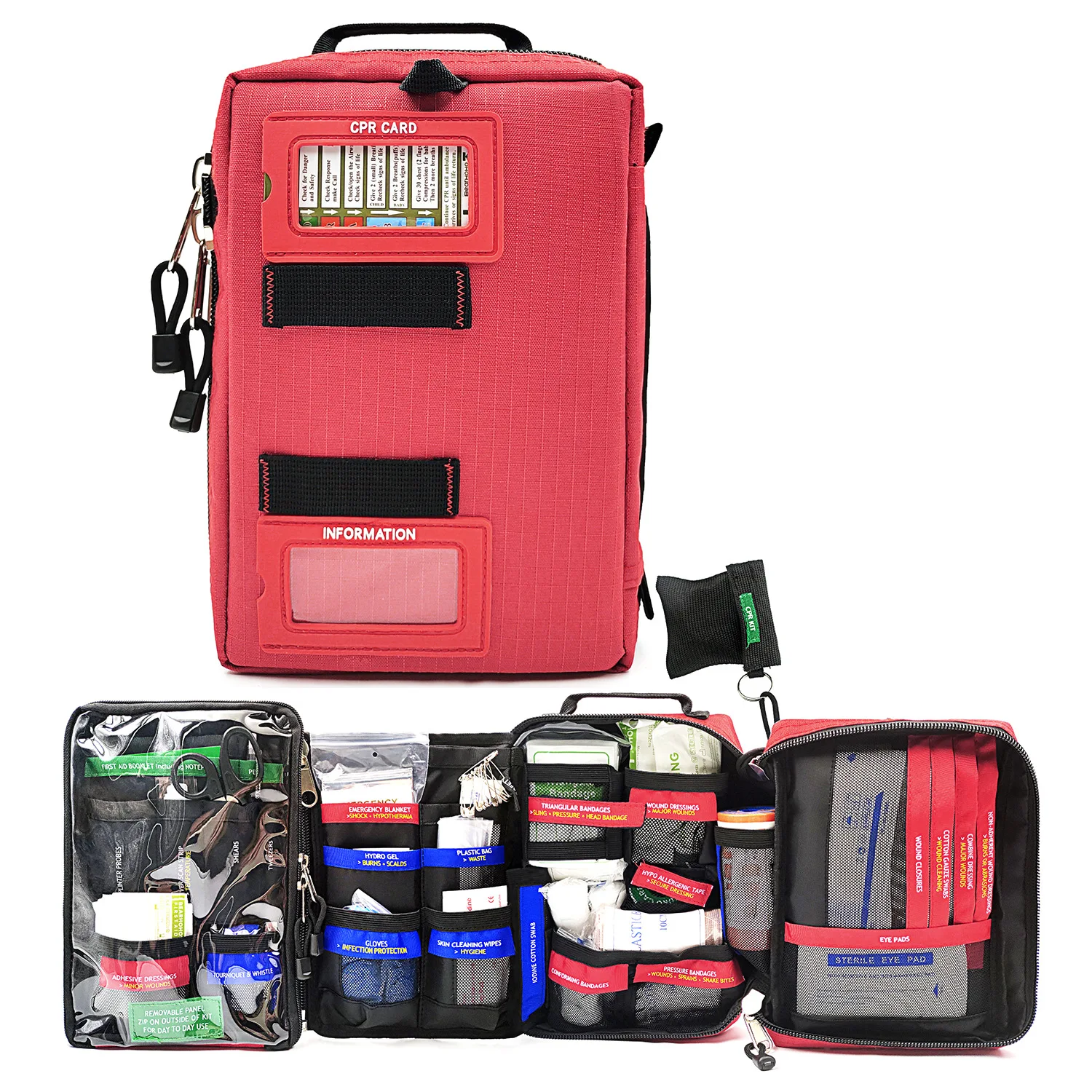 survival Kit Trauma Kit with Labelled Compartments Molle System Emergency Medical Kits