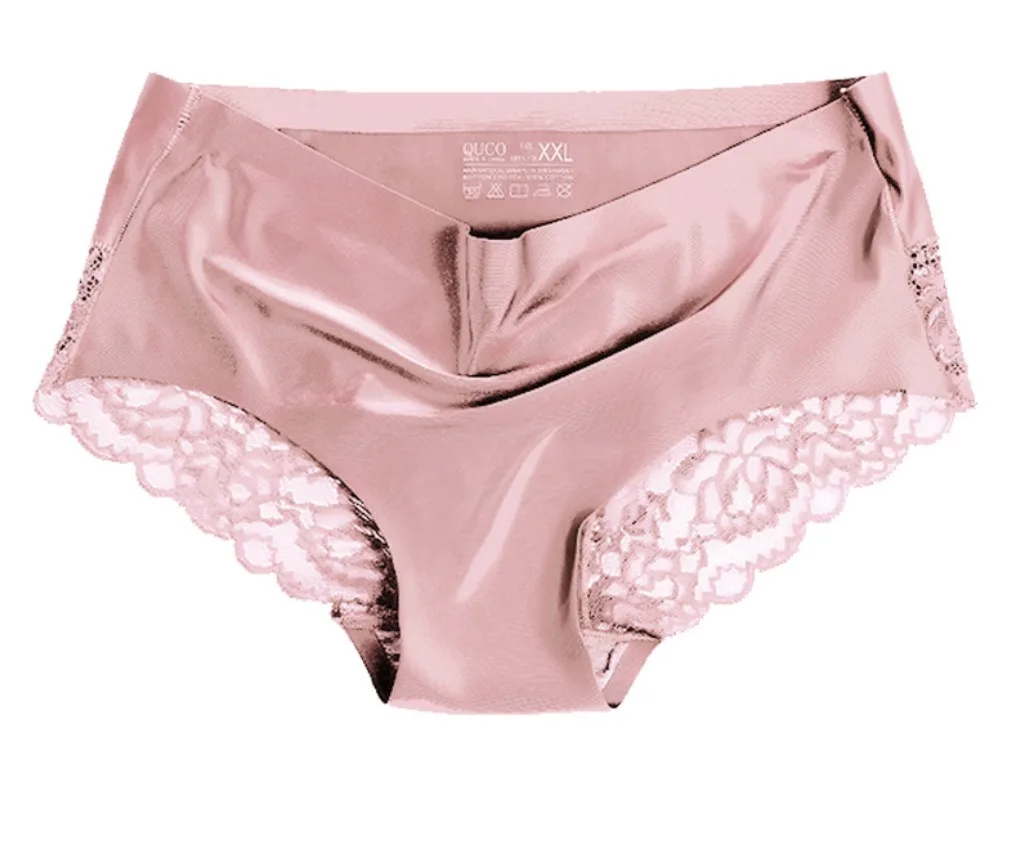 Panty women cotton crotch tummy tuck buttock traceless lace sexy breathable large size buttock wrap