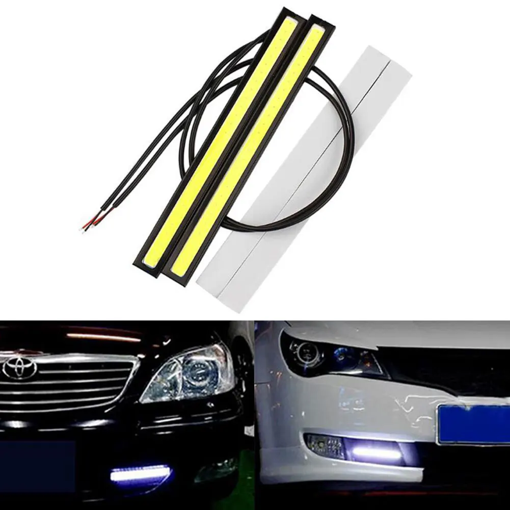 COB LED DC12V Daytime Running Lights 17cm Led Waterproof Auto Car Driving DRL Fog Lamp Car Styling