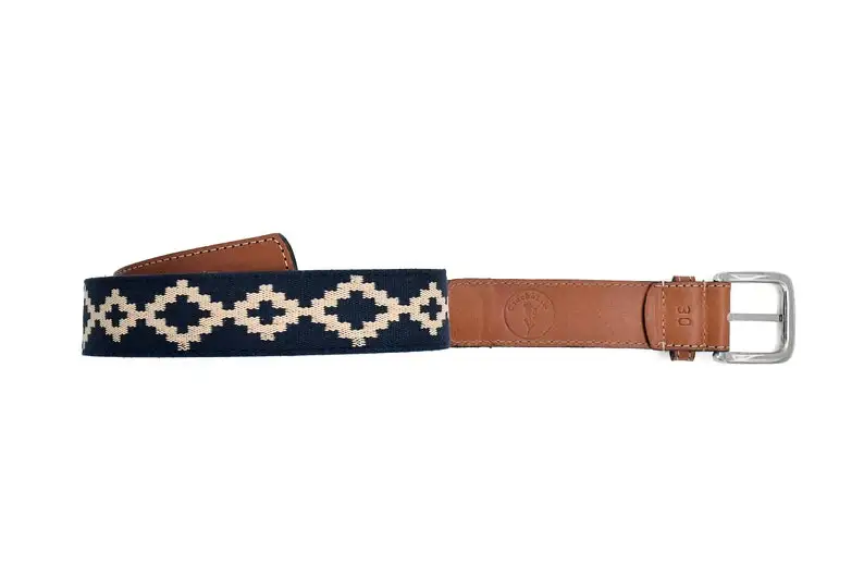 Customize Vegetable Tanned Leather Unisex argentina Embroidered polo belts