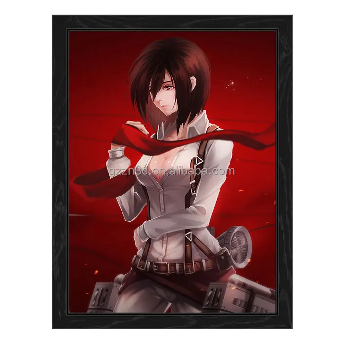 PET Stock  lenticular 3d anime poster for home decoration