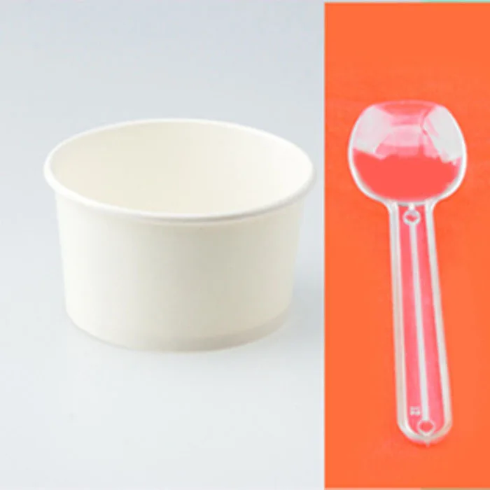 Cool 30ml 3.5 oz 3oz 5oz plastic clear square round dessert ice-cream pet pp small ice cream cups with spoon