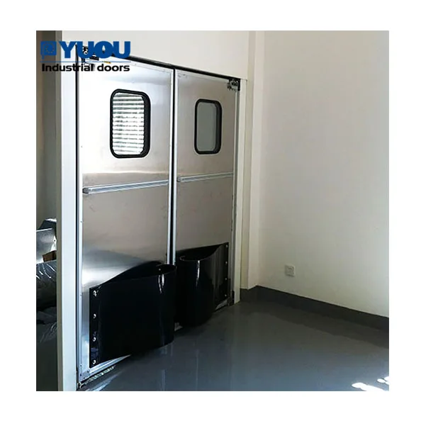 Industrial For Warehouse And Processing Areas Impact Double Free-Swing Traffic With Stainless Steel Frame Doors
