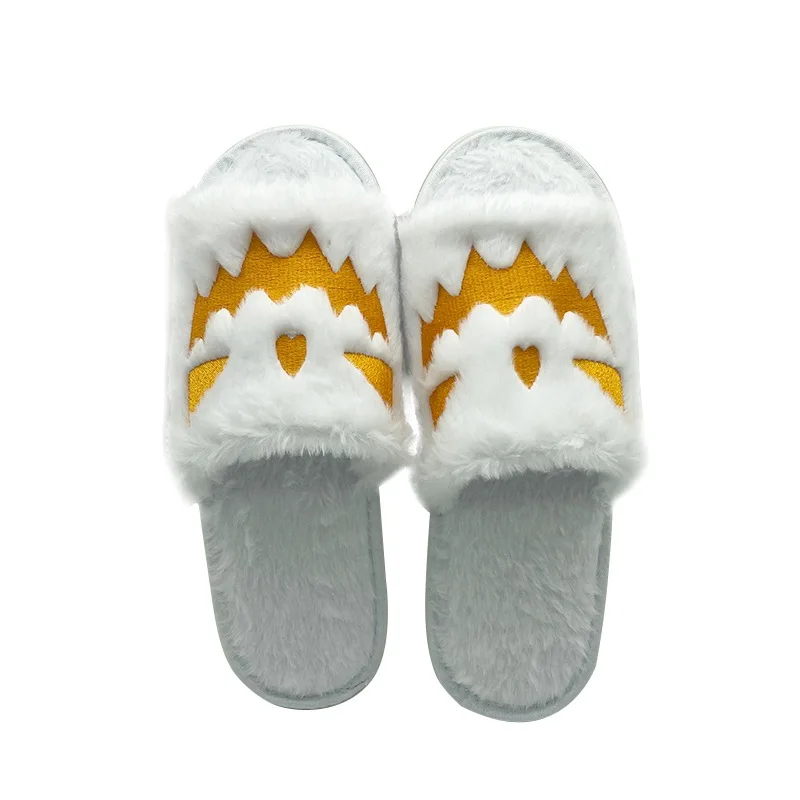 2024 Indoor funny winter slippers pumpkin plush slippers women men unisex fashion hot selling colorful slippers