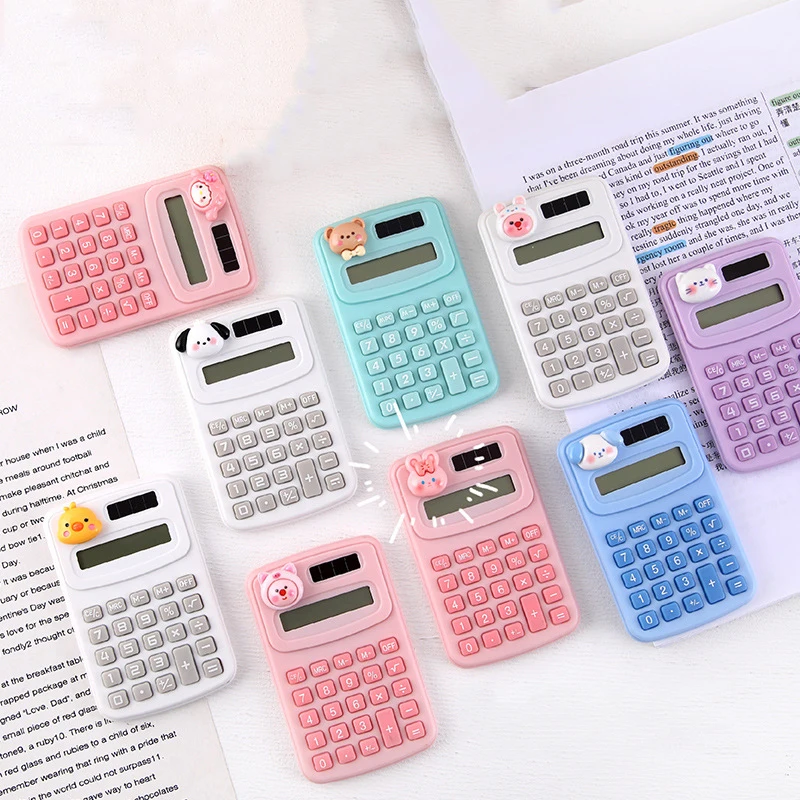 Wholesale School Stationery Supplier Cartoon Cute Mini Calculator for Girls