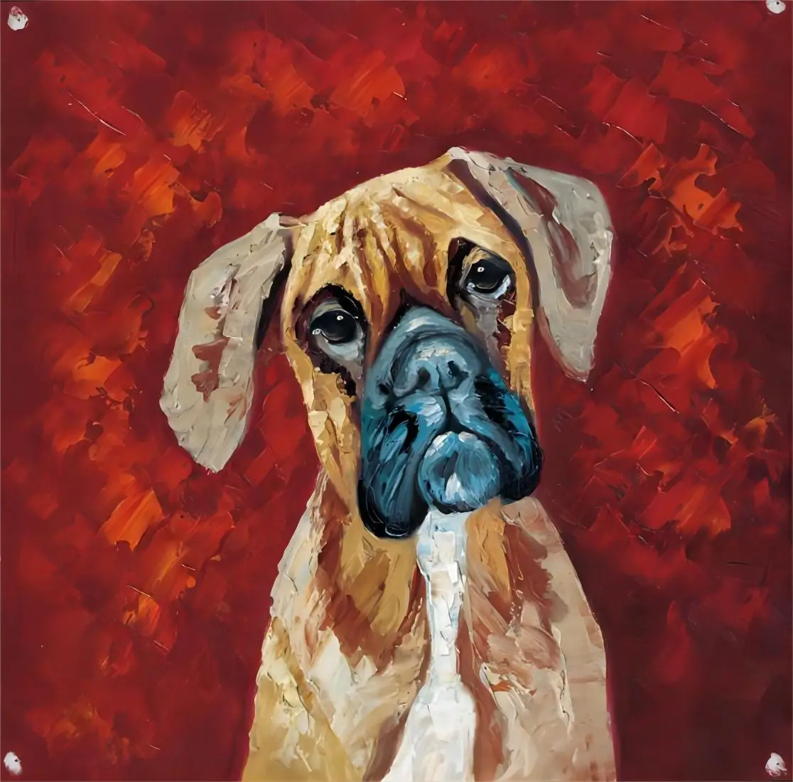 Factory hand painted animal painting Acrylic oil painting lovely pet on canvas for Home decor