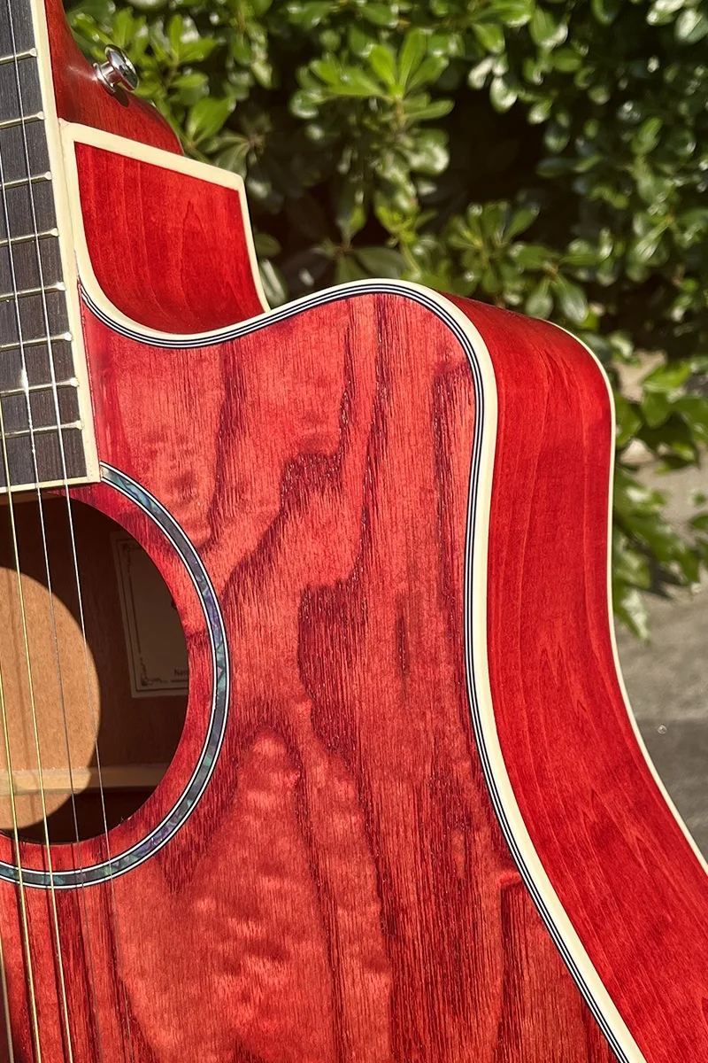 wholesale price aiersi brand new developed 41 inch Laminated Alder Top cutawat acoustic guitar for guitarist
